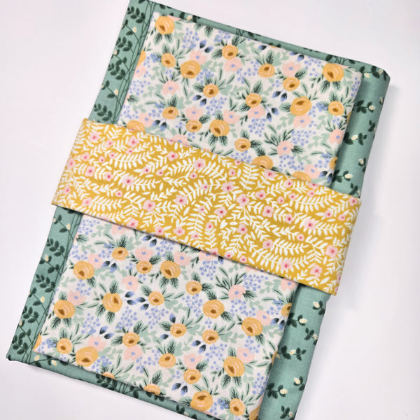 Wholecloth Quilt Kit - Rosa Yellow w/Green