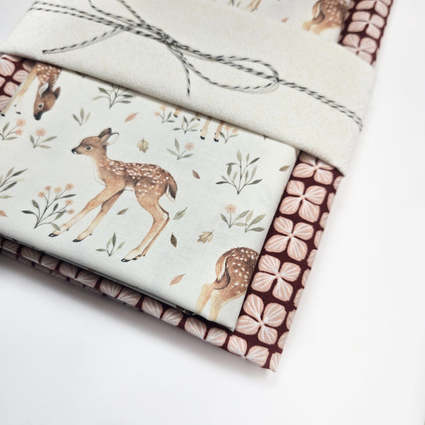 Wholecloth Quilt Kit - Fawn w/Burgundy