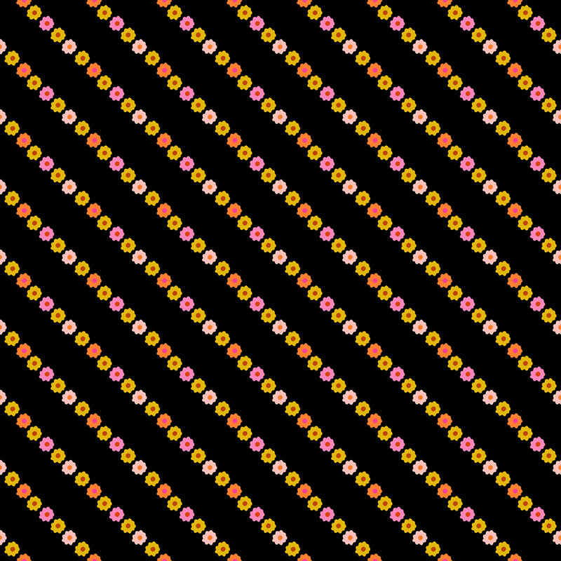Ooh Lucky Lucky - Garland Stripes Black