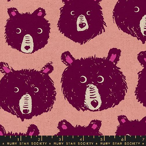 Teddy and the Bears - Canvas Teddy and the Bears in Peach Fuzz