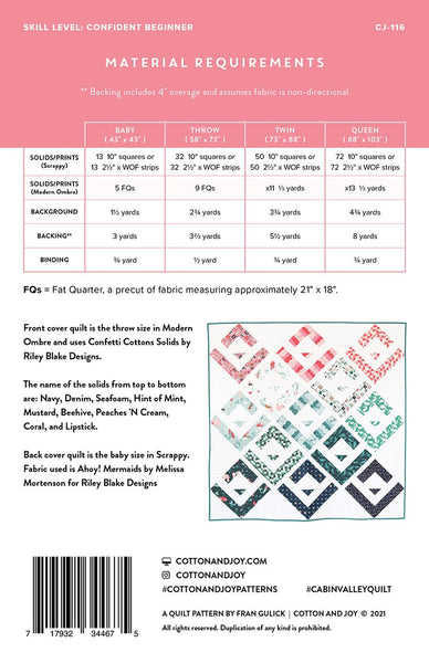 Cotton and Joy - Cabin Valley Pattern