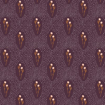 The Sun Will Rise -  Florets in Deep Plum