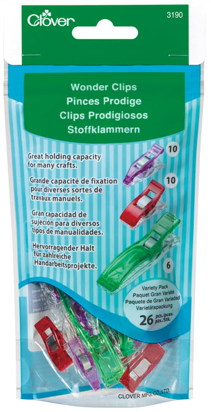 Clover Wonder Clips Variety Pack 26pc