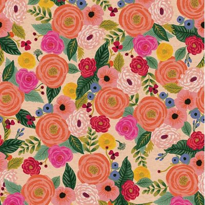 English Garden - Juliet Rose Cream Canvas