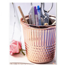 Load image into Gallery viewer, Hemline Rose Gold Thimble Craft Container
