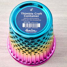 Load image into Gallery viewer, Hemline Rainbow Thimble Craft Container
