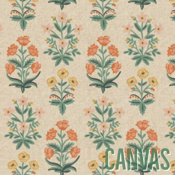 Camont - Canvas Mughal Rose Red Unbleached
