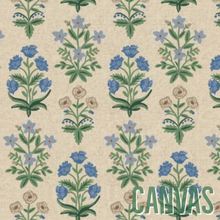 Load image into Gallery viewer, Camont - Canvas Mughal Rose Blue Unbleached   
