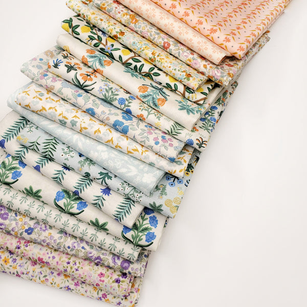  White Low Volume Precuts Fat Quarter Bundle (LV.10FQ) by Mixed  Designers for Southern Fabric
