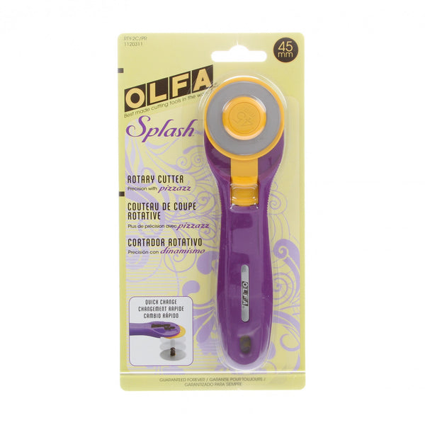 Olfa Splash Rotary Cutter Emperor Purple 45mm